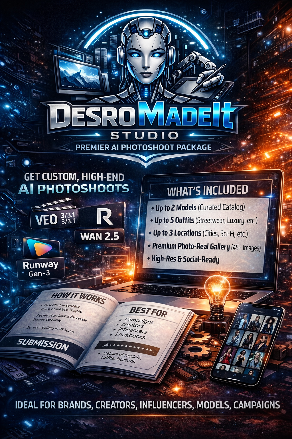 DesroMadeIt Sudio Premier AI Photoshoot Package